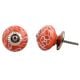 Orange Flower Cabinet Knob
